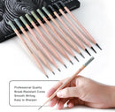 KALOUR 28 Pro Sketching Drawing Pencils Set – 14 Graphite Pencils (14B–5H), Charcoal Pencils, Erasers, Sharpener & Stumps – Complete Art Kit for Artists & Beginner — 4