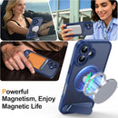 Magnetic Compatible with iPhone 16 Case, [Built-in Kickstand][Full Camera Protection][Compatible with MagSafe][Anti-Fingerprint] Shockproof Phone Case for iPhone 16 6.1",Dark Blue — 6