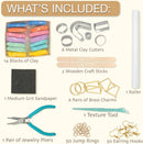 JOiFULi 132 Pc- Complete DIY Friendship Craft Set for Teens, Ages 12+ Aesthetic Polymer Clay Earring Jewelry Craft… — 2
