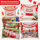 Pre-Strung Felt Happy Birthday Banner Red Garland Set — 7