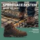 Danner Vicious Composite Toe Work Boots for Men - Brown/Orange — 2