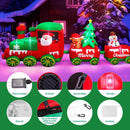 10.7 FT Christmas Inflatables Train with Santa Claus Reindeer Snowman Christmas Tress Built-in LED Lights Blow Up Christmas Decor for Christmas Party Holiday Outdoor Garden Lawn Yard Decorations — 4