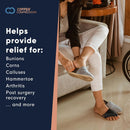 Copper Compression Bunion Corrector Relief Sleeve - Gel Cushion Pads - Orthopedic Brace Big Toe Alignment - Hallux Valgus Relief - Toe Straightener Spacer Fit for Women & Men - 1 Pair - Black — 3