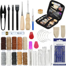 Leather Sewing Kit, Professional Leather Repair Kit with Upholstery Thread, Sewing Awl Hand Sewing Punch Stitching Needles for Craft DIY Tool (C sty) — 1