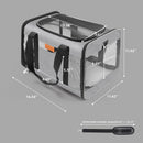 YUNIQUE Soft-Sided Cat & Dog Carrier for Pets Up to 15 Lbs, Airline Approved Collapsible Travel Puppy Carrier with Lightweight Fabric Design (Grey) — 2
