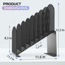Sinboun Inclined Desk File Organizer Folder Holder with 8-Section, Black — 2