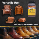 Fiebing's Edge Kote (4oz, Mahogany) - Leather Edge Paint for Shoes, Furniture, Purses, Couches, Belts - Flexible, Water Resistant, Semi Gloss Color Coating Leather Dye to Protect Natural Edges — 5