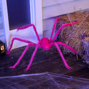 JOYIN Halloween Spider Decorations Outdoor, 5 Ft Giant Neon Colored Pink Spider with Green Eyes for Yard Lawn Garden Halloween Outside Decor, Indoor Haunted House Prop and Party Decor Home — 7