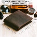 Top Grain Leather Wallet for Men | RFID Blocking | Extra Capacity Bifold Wallet with 2 ID Windows | Ultra Strong Stitching | Slim Billfold with 8 Card Slots | Gift for Him — 4