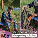 Hutsuls Brown Leather Strop with Compound - Get Razor-Sharp Edges with Stropping Kit, Green Honing Compound & Vegetable Tanned Two Sided Knife Sharpener Step-by-Step Guide Included — 7