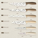 CAROTE Kitchen Knife Set, 6 Floral Knives with 6 Blade Guards, 12-Piece — 2