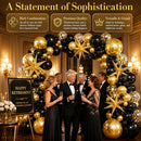 KARLURE Black Gold Balloons Arch Kit Garland with 22Inch Gold Star Balloons — 6