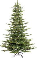 Puleo International 6.5ft Pre-Lit Aspen Fir Artificial Christmas Tree — 1