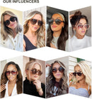 SOJOS Classic Polarized Aviator Sunglasses for Women Men, Retro Trendy Aviators Shades SJ2201 | Amber Brown Tortoise/Brown | 58 Millimeters — 3