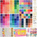 Gionlion 30,000 Pcs Clay Beads Bracelet Making Kit, 168 Colors 8 Boxes Flat Preppy Beads for Friendship Bracelets,… — 1