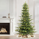 Puleo International 7.5ft Pre-Lit Aspen Fir Artificial Christmas Tree — 7