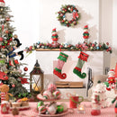 Valery Madelyn 24'' Pre-Lit Christmas Wreath for Front Door with Light, Collapsible Lighted Outdoor Christmas Wreath with Multi-colored Xmas Ball Bow for Home Porch Fireplace Window Holiday Wall Decor — 3