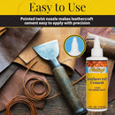 Fiebing's Leathercraft Cement - Leather Glue Adhesive (2 Pack, 4 oz Each) - Quick Drying, High Strength, Flexible, Non-Toxic, Permanent Bonding Leather Repair for Jackets, Shoes, Furniture, Purse — 3