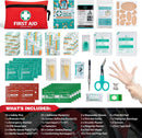 General Medi Mini First Aid Kit, 110 Piece Small First Aid Kit - Includes Emergency Foil Blanket, Scissors for Travel, Home, Office, Vehicle, Camping, Workplace & Outdoor (Red) | 110 Pieces — 2