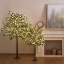 Hairui Artificial Ficus Silk Tree Lights 6FT 264 LED Fairy Lights, Faux Plant Tree with Lights for Home Room Spring Summer Christmas Decoration Indoor — 5