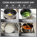 COOKER KING 2 Qt Stainless Steel Saucepan, Small Cooking Pot with Lid — 4