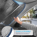 BDK Iridescent Matte Black Front Windshield Sunshade Accordion Folding Style Auto Shade for Car Truck SUV Van Blocks UV Rays Sun Visor Protector Easy Setup Keeps Your Vehicle Cool - 58 x 27 inches — 5