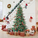 Yaheetech 7.5ft Pre-lit Aspen Fir Artificial Christmas Tree with 550 Warm White LED Lights Full Prelighted Xmas Tree w/1128 Branch Tips & Foldable Stand for Home Holiday Decor, Green — 6
