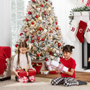 Best Choice Products 6ft Pre-Lit Artificial Christmas Tree Twinkling LEDs, Snow Flocked Design Pine Tree, Full Appearance Lighted Snowy w/Easy Assembly, 250 Lights, 928 Tips Metal Stand — 8