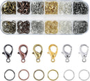 Lobster Claw Clasps and Open Jump Rings Set, 6 Colors Lobster Clasps for Jewelry Making, Keychains and Bracelet — 1