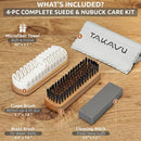 TAKAVU Suede & Nubuck Cleaning Kit, Crepe & Brass Brush, Eraser Block — 3