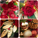 Christmas Wreaths for Front Door, Soomeir 24 Inch Outdoor Christmas Wreath with Lights, Large Prelit Wreath for Holiday Winter Window Outdoor Indoor Xmas — 2