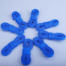 Teskyer Shoe Laces for Sneakers, 4 Pairs Flat Shoelaces | Sky Blue — 5
