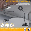 Foneso Desk Lamp Clip on Light, 48 LED USB Lamp with 3 Color Modes 10 Brightness Levels, 360° Flexible Gooseneck Eye… — 8