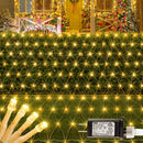 HEYFUNi 192 LED Christmas Net Lights Plug in, 9.8FT x 6.6FT Warm White — 1