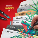 Sharpie Creative Markers, Combo Pack, Water-Based Acrylic, Bullet & Brush Tips, Assorted Colors Including Earth Tones, 24 Count - Works on Paper, Metal, Wood, Ceramic, Glass, Rock, Canvas | 24 Count Bullet and Brush Tip — 2