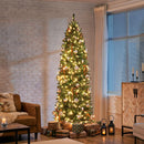 Yaheetech 7.5ft Pre-lit Pencil Artificial Christmas Tree, Green — 5