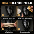 Eagle Shoe Polish Wax – Premium High-Gloss Shine – Restores Color, Covers Scuffs, Nourishes & Protects - 3-Piece Kit | Clear — 5