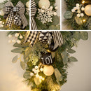 Valery Madelyn 24'' Christmas Teardrop Swag Outdoor Decoration Black White — 7