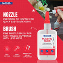 GH1200 (2-in-1) Super Glue for Plastic with Brush Applicator & Nozzle - Fast Setting Plastic Glue Heavy Duty for… — 2