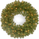 National Tree Company 24in Pre-Lit North Valley Spruce Christmas Wreath — 1