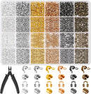 Acejoz 2251 Pieces Crimp Beads for Jewelry Making, Knot Covers, Crimp Bead Covers, Crimp Tubes and Wire Guardians… — 1