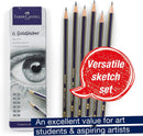 Faber-Castell Graphite Sketch Pencil Set - 6 Graphite Pencils (2H, HB, B, 2B, 4B, 6B), Drawing Pencils and Sketching Supplies — 2