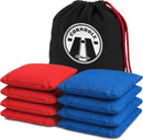 GoSports Official Regulation Cornhole Bean Bags Set of 8 – for Competitive Cornhole Games - All Weather - American Stars and Stripes or Red and Blue — 1