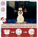 BlueWish Snowman Christmas Decorations, 5FT Lighted Snowman Decorations for Outdoor, Christmas Decorations Outdoor Warm Light Up 90 LED for Yard Indoor Garden Lawn — 4