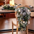 Valery Madelyn 24'' Christmas Teardrop Swag Outdoor Decoration Black White — 2