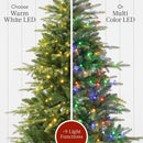 Best Choice Products Full Aspen Christmas Tree, 6ft Pre-lit Realistic Noble Fir w/ 450 Glowing Micro LED Lights, 2-in-1 White & Multicolor — 6