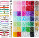 1425Pcs Glass Beads for Jewelry Making, 36 Colors Bracelet Making kit — 1