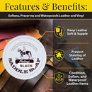 Fiebing's Black Saddle Soap (12oz) - Leather Cleaner & Conditioner - Soften, Protect, Restore & Renew Leathercraft, Car Seat, Belts, Shoes, Luggage, Furniture, Purses, Boots, Bags, Sports & Horse Gear — 4