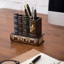 MyGift Decorative Desk Organizer Pen and Pencil Holder with Storage Drawer — 4