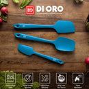 DI ORO Silicone Spatula Set - 600F Heat Resistant, 3-Pc Blue — 3